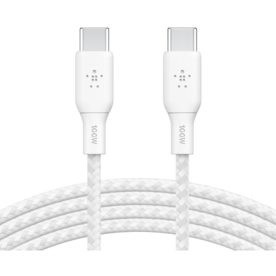 Дата кабель USB-C to USB-C 3.0m 100W white Belkin (CAB014BT3MWH)