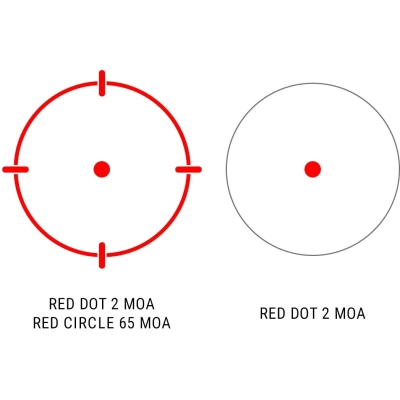 Коліматорний приціл Holosun HE530G-RD точка 2 MOA + коло 65 МОА (Red) (HE530G-RD)