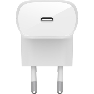 Зарядний пристрій Belkin 30W USB-С GAN PD PPS white (WCA005VFWH)