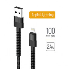 Дата кабель USB-C to Lightning 1.0m 2.4А black ColorWay (CW-CBUL063-BK)