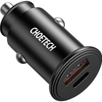 Зарядний пристрій Choetech 2xUSB 40W (2xUSB-C) PD3.0 20W (TC0008-V2-BK)