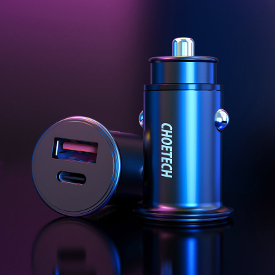 Зарядний пристрій Choetech 2xUSB 40W (2xUSB-C) PD3.0 20W (TC0008-V2-BK)
