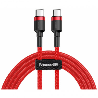 Дата кабель USB 3.1 Type-C to Type-C 1.0m 3A red Baseus (CATKLF-G09)