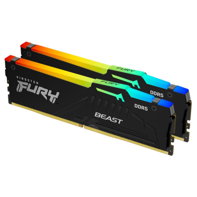 Модуль пам'яті для комп'ютера DDR5 32GB (2x16GB) 6800 MHz Beast RGB EXPO Kingston Fury (ex.HyperX) (KF568C34BBEAK2-32)