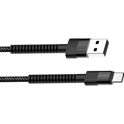 Дата кабель USB-C to USB-C 1.0m 2.4А black ColorWay (CW-CBUC063-BK)