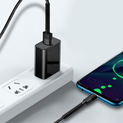 Дата кабель USB-C to USB-C 1.0m 2.4А black ColorWay (CW-CBUC063-BK)