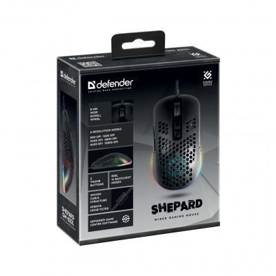 Мишка Defender Shepard GM-620L RGB USB Black (52620)