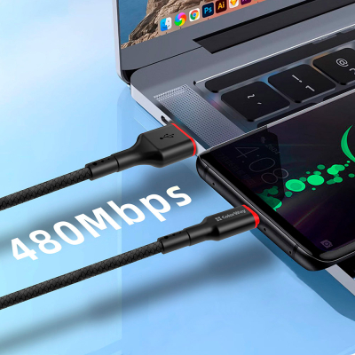 Дата кабель USB-C to USB-C 1.0m 2.4А black ColorWay (CW-CBUC064-BK)