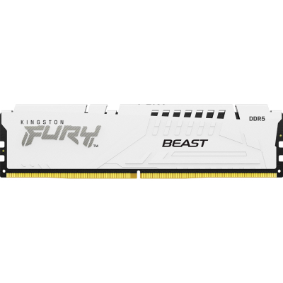 Модуль пам'яті для комп'ютера DDR5 16GB 5200 MHz FURY Beast White Kingston Fury (ex.HyperX) (KF552C40BW-16)