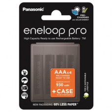 Акумулятор Panasonic Eneloop AAA 930mAh Pro NI-MH * 4 + Сase (BK-4HCDEC4CP)