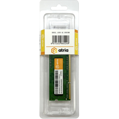 Модуль пам'яті для ноутбука SoDIMM DDR3 4GB 1600 MHz ATRIA (UAT31600CL11SLK1/4)