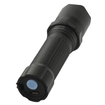 Ліхтар Quantum Minik black 3W LED з USB (QM-FL1040)