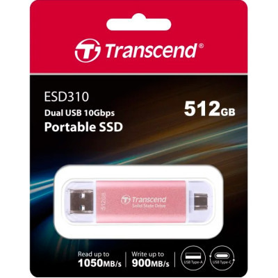 Накопичувач SSD USB 3.2 512GB Transcend (TS512GESD310P)