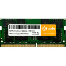 Модуль пам'яті для ноутбука SoDIMM DDR4 16GB 2666 MHz ATRIA (UAT42666CL19SK1/16)