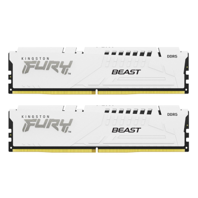 Модуль пам'яті для комп'ютера DDR5 64GB (2x32GB) 6000 MHz Beast White EXPO Kingston Fury (ex.HyperX) (KF560C30BWEK2-64)