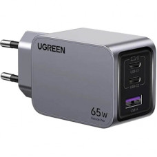 Зарядний пристрій Ugreen 3xUSB 65W (2хUSB-C+USB-A) Gan Nexode Pro X755 (25871)