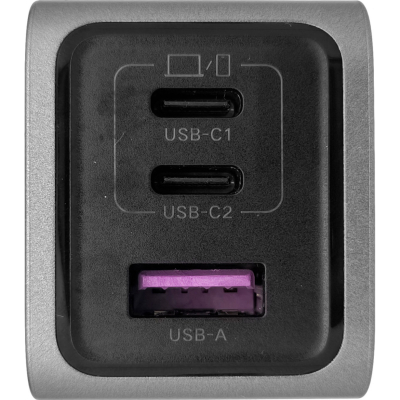 Зарядний пристрій Ugreen 3xUSB 65W (2хUSB-C+USB-A) Gan Nexode Pro X755 (25871)