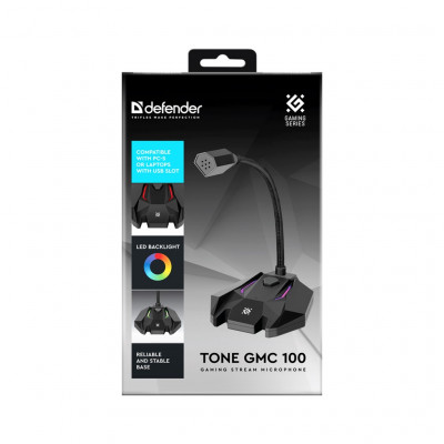 Мікрофон Defender Tone GMC 100 USB LED Black (64610)