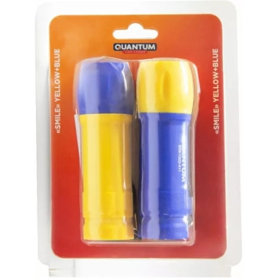 Ліхтар Quantum Smile yellow+blue 3W COB 3xAAA 2шт/уп (QM-FL1045-PB)