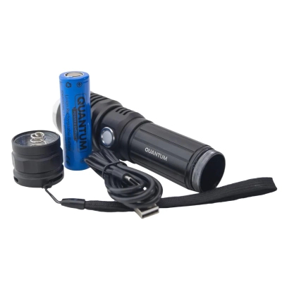Ліхтар Quantum Solid-H 10W LED з USB-C + Li-ion21700/4000mAh (QM-FL1020-21700/4000-PB)