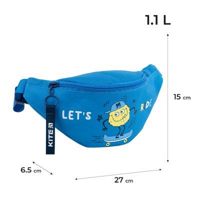 Сумка-бананка Kite Let's Ride Синя (K24-2577-2)