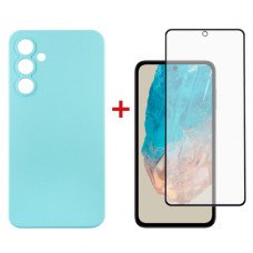 Чохол до мобільного телефона Dengos Samsung Galaxy M35 5G Soft + glass Ice Blue (DG-KM-107)