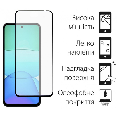 Чохол до мобільного телефона Dengos Xiaomi Redmi 13 4G Carbon + Glass Black (DG-KM-98)