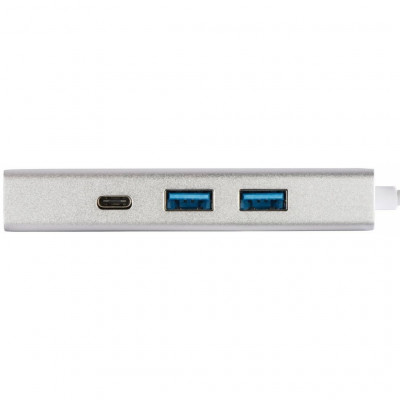 Концентратор Hama USB-C to 2x USB-A, USB-C, HDMI Aluminium Silver (00135756)