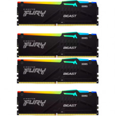 Модуль пам'яті для комп'ютера DDR5 128GB (4x32GB) 5600 MHz Beast RGB XMP Kingston Fury (ex.HyperX) (KF556C40BBAK4-128)