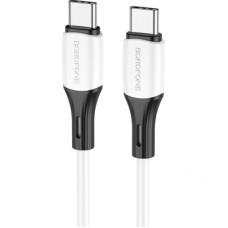 Дата кабель USB-C to USB-C 1.0m BX79 3A White BOROFONE (BX79CCW)