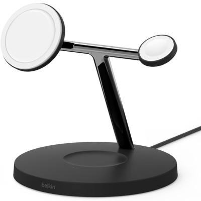 Зарядний пристрій Belkin MagSafe 3in1 Wireless Charger, black (WIZ017VFBK)