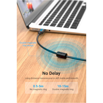 Кабель для принтера USB 2.0 AM/BM 1.0m 480Mbps PVC black Vention (COQBF)