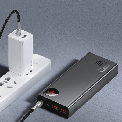 Батарея універсальна Baseus Adaman Metal 20000mAh, PD/65W, QC/3.0, +cable USB to Type-C (PPIMDA-D01 / P10021506112-01)