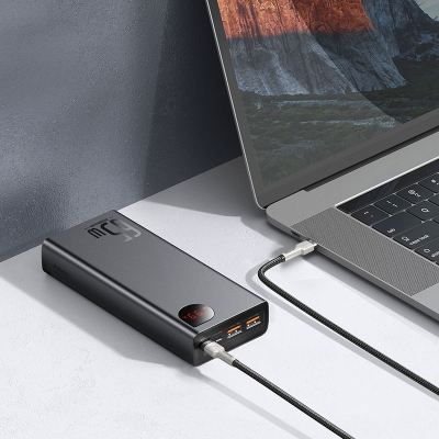 Батарея універсальна Baseus Adaman Metal 20000mAh, PD/65W, QC/3.0, +cable USB to Type-C (PPIMDA-D01 / P10021506112-01)