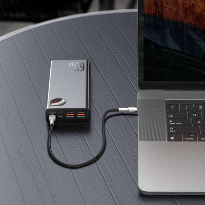 Батарея універсальна Baseus Adaman Metal 20000mAh, PD/65W, QC/3.0, +cable USB to Type-C (PPIMDA-D01 / P10021506112-01)