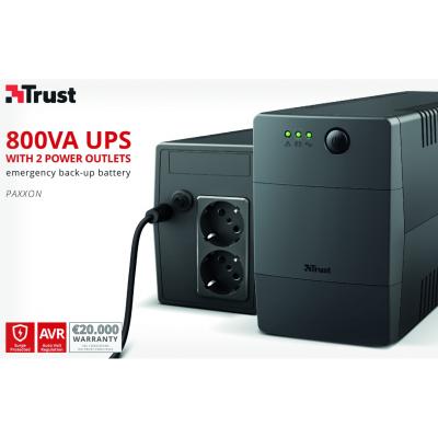 Пристрій безперебійного живлення Trust Paxxon 800VA UPS 2 Outlets (23503_TRUST)