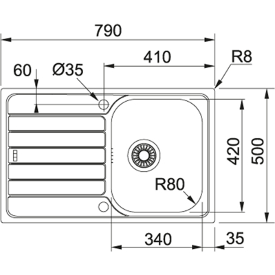 Мийка кухонна Franke Spark SKL 611-79/ 101.0598.809 (101.0598.809)