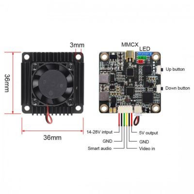 Відеопередавач (VTX) AKK Ultra Long Range All Channels 3W 5.8GHz 80CH Low Band (TX3000AC)