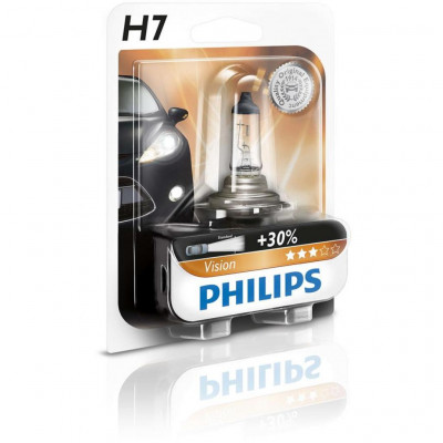 Автолампа Philips H7 Vision, 3200K, 1шт (12972PRB1)