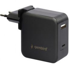 Зарядний пристрій Gembird 60W PD & QC, Type-C, USB-A (NPA-PD60-01)