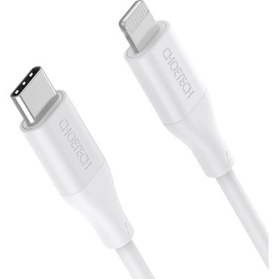 Дата кабель USB-С to Lightning 1.0m USB2.0 30W MFI Choetech (IP0040-WH)