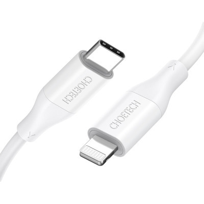 Дата кабель USB-С to Lightning 1.0m USB2.0 30W MFI Choetech (IP0040-WH)