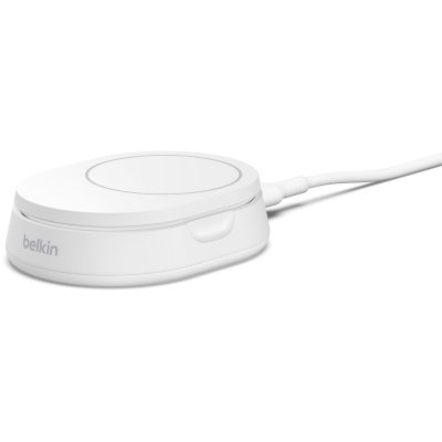 Зарядний пристрій Belkin 15W Magnetic Stand Qi2 20W adapter USB-C white (WIA008VFWH)