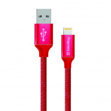 Дата кабель Кабель Colorway USB - Apple Lightning 2.1А 1м червоний ColorWay (CW-CBUL004-RD)