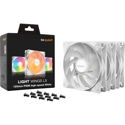 Кулер до корпусу Be quiet! LIGHT WINGS LX 120mm PWM high-speed білий (BL125)