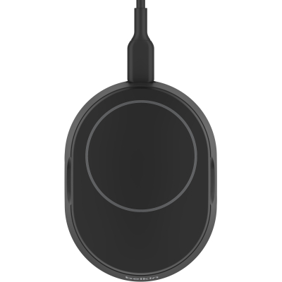 Зарядний пристрій Belkin 15W Magnetic Stand Qi2 20W adapter USB-C black (WIA008VFBK)