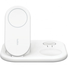 Зарядний пристрій Belkin 3in1 Magnetic Foldable iPhone/Watch/AirPods Qi2 15W white (WIZ029VFWH)