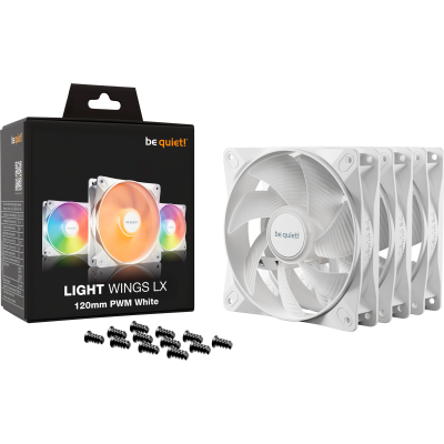 Кулер до корпусу Be quiet! LIGHT WINGS LX 120mm PWM білий в комп (BL122)