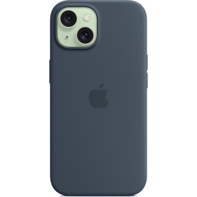 Чохол до мобільного телефона Apple iPhone 15 Silicone Case with MagSafe Storm Blue (MT0N3ZM/A)
