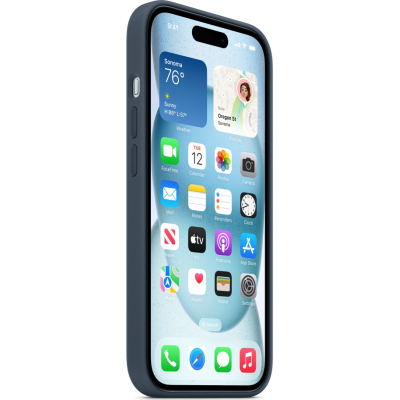 Чохол до мобільного телефона Apple iPhone 15 Silicone Case with MagSafe Storm Blue (MT0N3ZM/A)